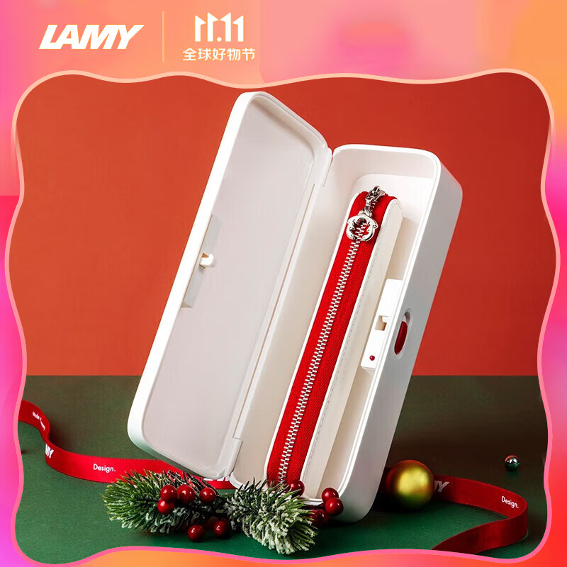 凌美（LAMY）钢笔礼盒 姜饼人限定款墨水笔签字笔 学生文具情侣礼物企业团购定制 VT1905-WR-0.5mm