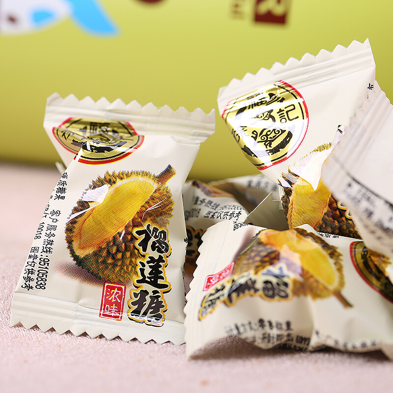 徐福记 特浓榴莲糖216g宅家休闲零食办公室下午茶小吃点心 *3件