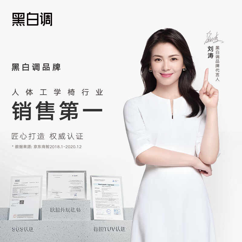 黑白调（Hbada）R5 人体工学椅电脑椅子办公椅可躺午休沙发老板椅久坐会议皮座椅