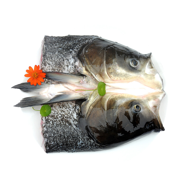 鲜森记 千岛湖有机鲢鱼头半边 750g 配酱料包 袋装 海鲜水产 *3个