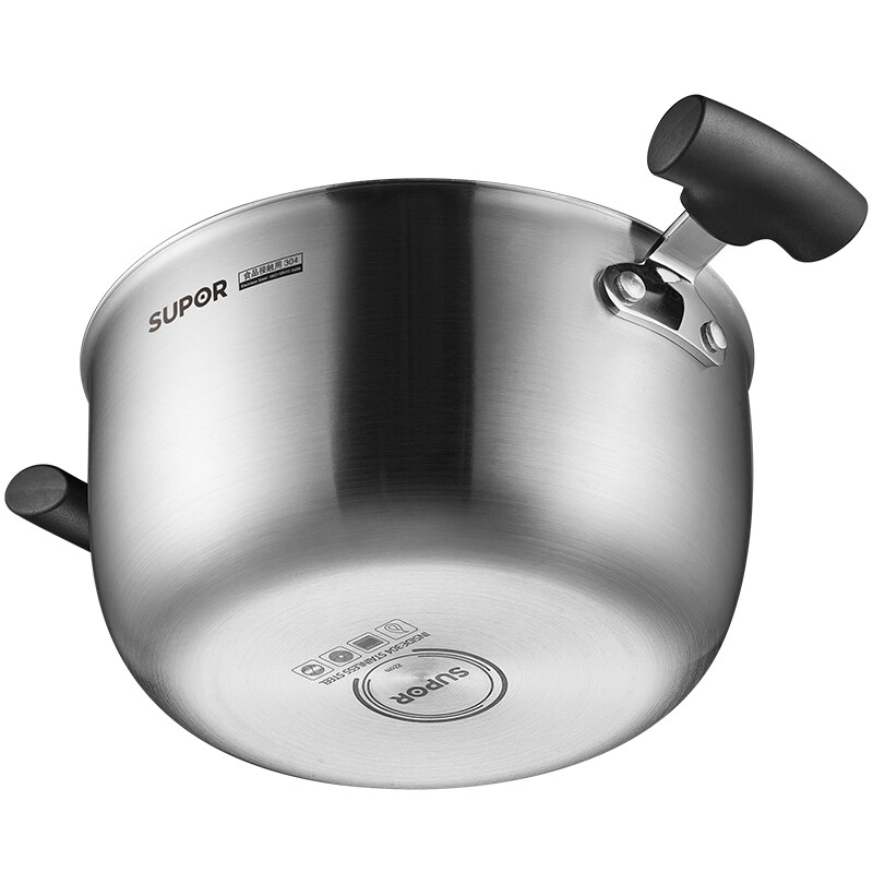 苏泊尔 supor x晶盾304不锈钢汤锅22cm奶锅ct22ja1