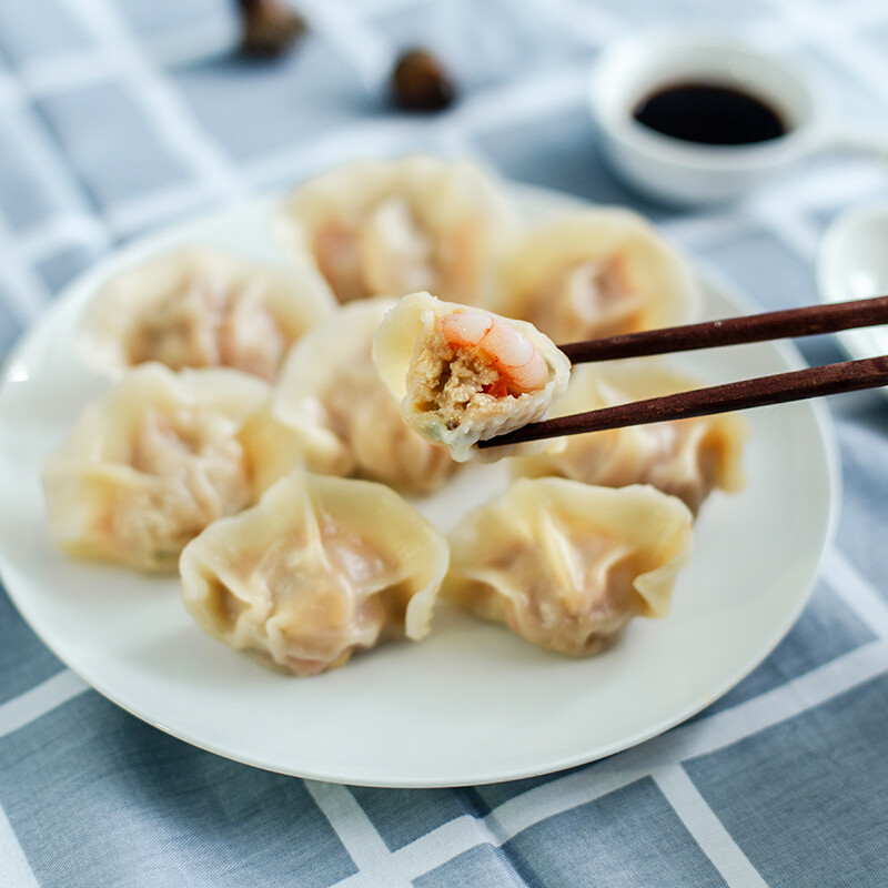 思念 金牌虾水饺 虾仁三鲜 480g 32只 早餐 火锅食材 烧烤 饺子 *3件