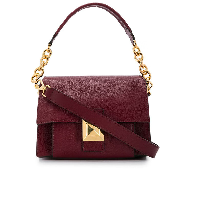 芙拉furla 女士 羊皮革 枣红色 diva系列 迷你 斜挎单肩包 1021344