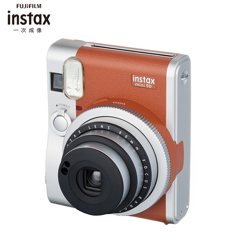 富士instax立拍立得 一次成像相机 mini90 棕色