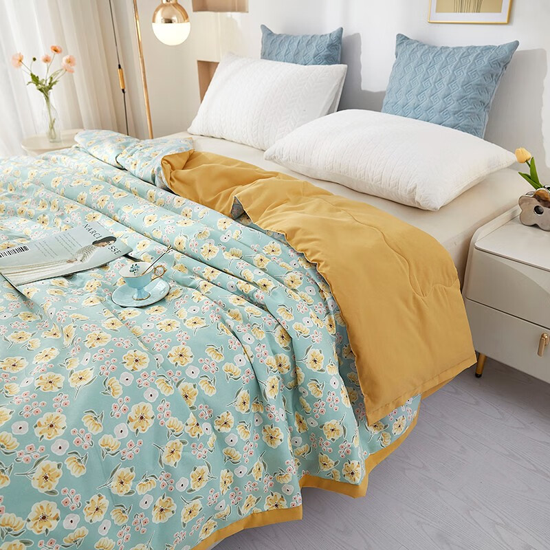唐纳家纺 超柔七孔夏被悠悠花艺tn-sq23021,壹品星选