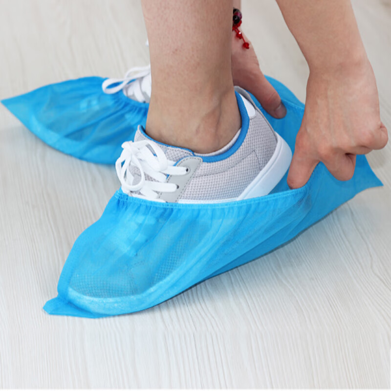 安美尚(ams)一次性鞋套cpe鞋套 样板房一次性鞋套室内 定做 无尘脚套