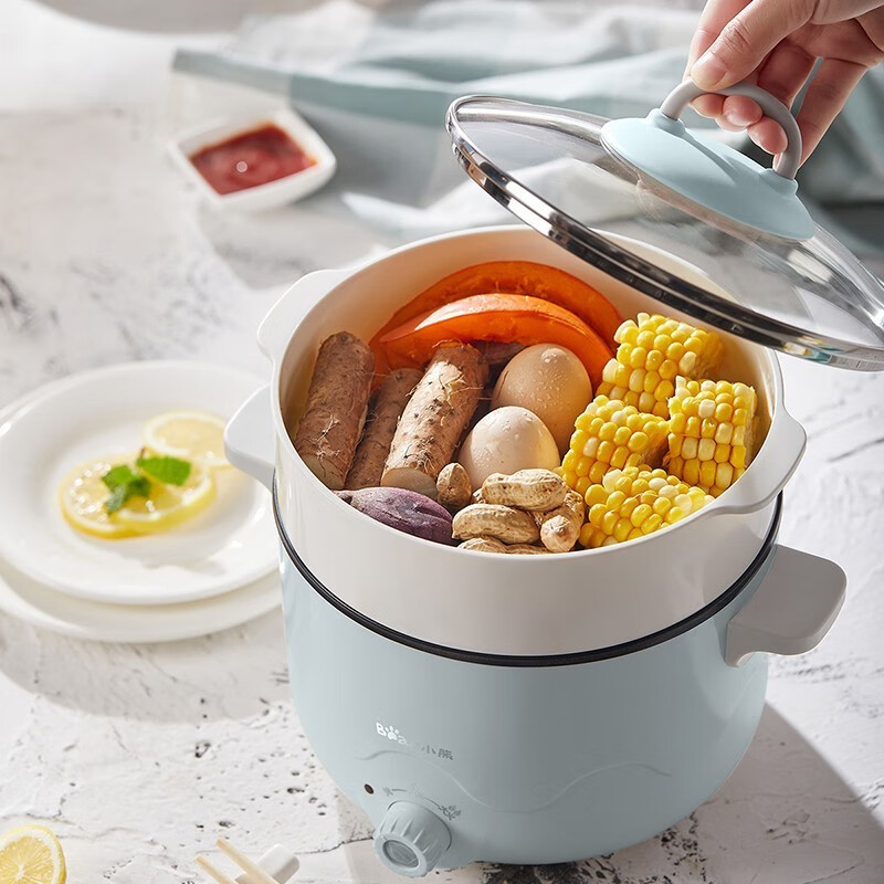 小熊 电煮锅多功能电热锅带蒸笼drg-c18n5,深圳市嘉嘉好实业有限公司