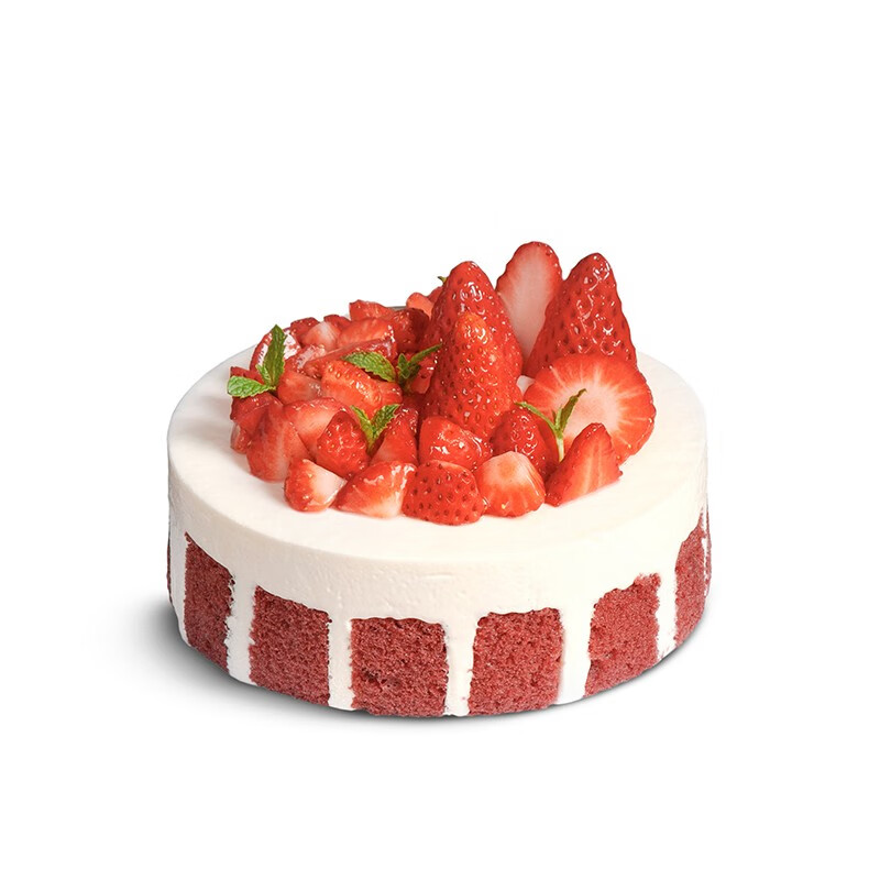 幸福西饼草莓酸奶慕斯蛋糕生日蛋糕同城配送深圳广州当日送达蛋糕预定