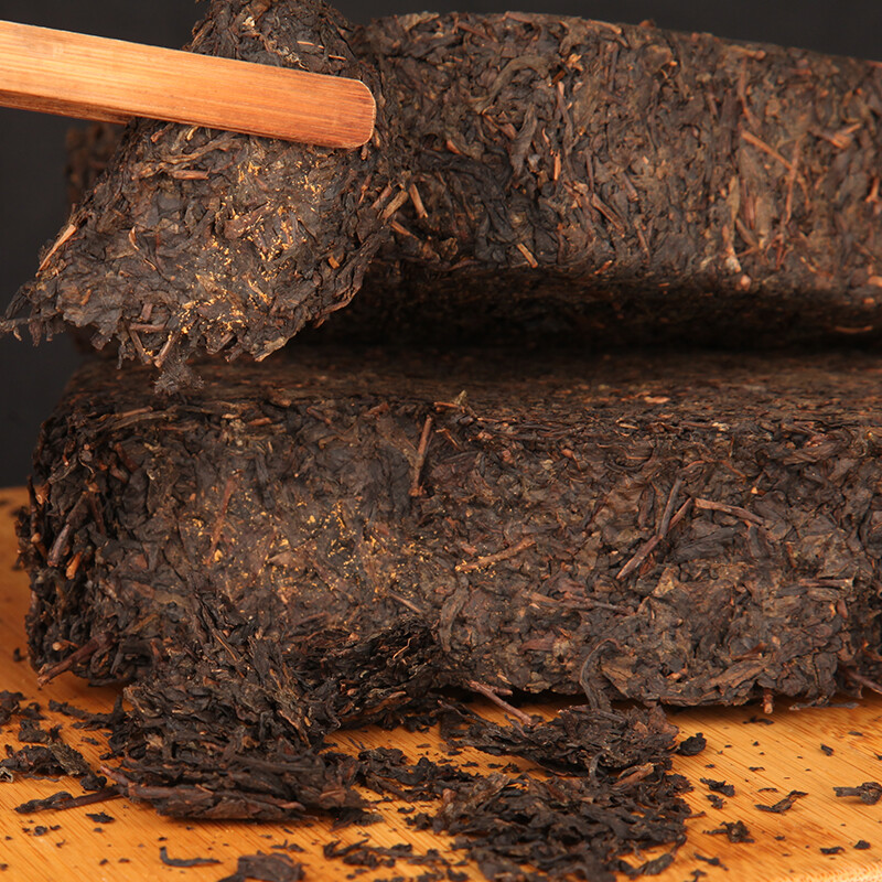 白沙溪 茶叶 安化黑茶 天茯茶金花茯砖茶 1kg