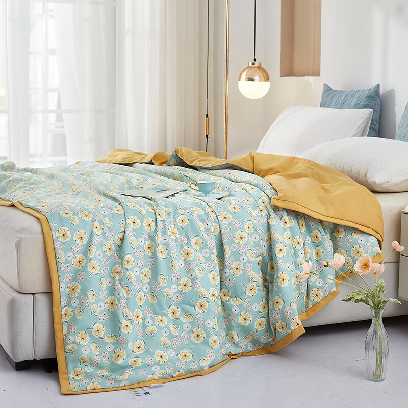 唐纳家纺 超柔七孔夏被悠悠花艺tn-sq23021,壹品星选