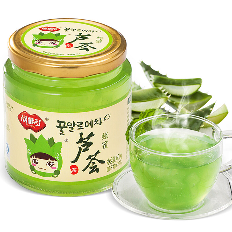 福事多蜂蜜芦荟茶600g 韩式蜜炼果味茶冲饮品下午茶 *2个
