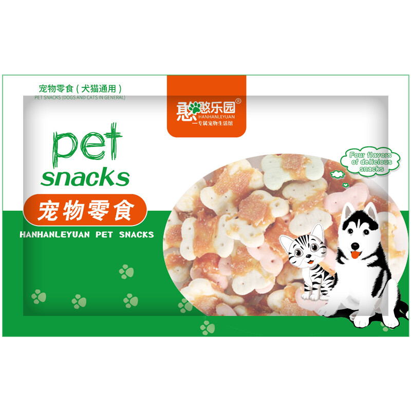 憨憨乐园 狗狗零食鸡肉绕饼干宠物狗狗零食 高钙宠物训犬狗饼干鸡肉绕饼干500g