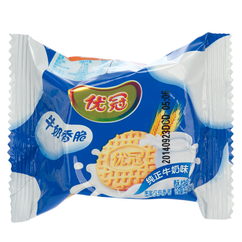 优冠 牛奶香脆饼干 随身独立小包装零食 300g *2个