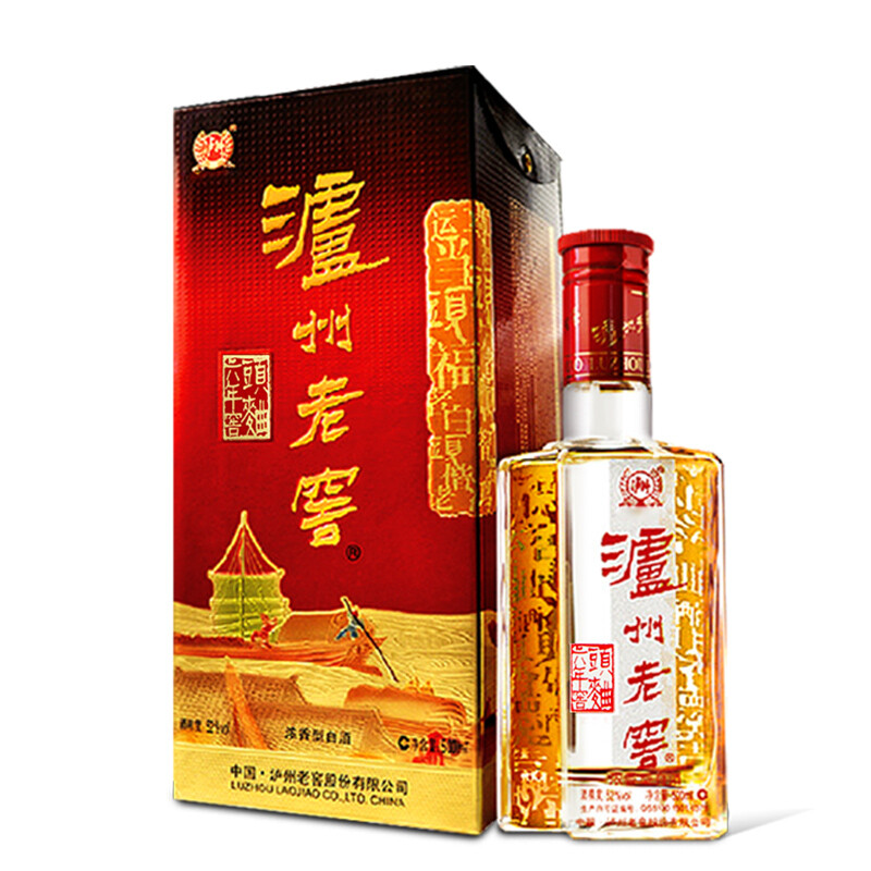 商品详情 泸州老窖六年陈头曲/六年窖52度 浓香型白酒 整箱装 500ml*6