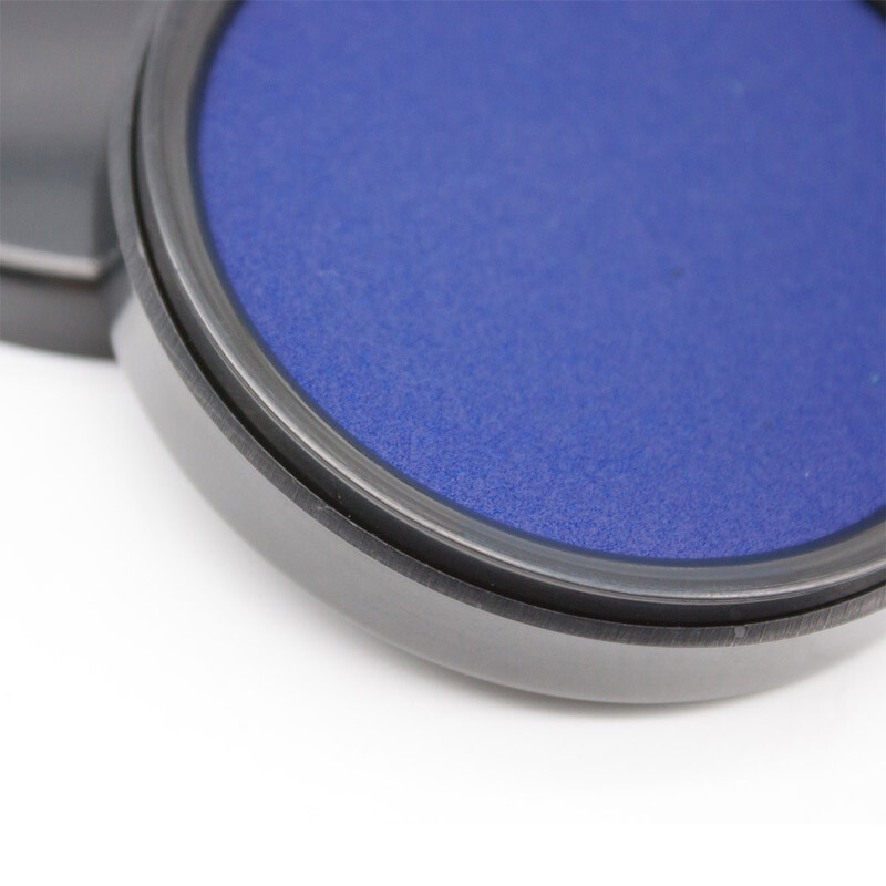 欧标 蓝色橡皮章印台 68mm小号快干印台盒 仓库签字盖章印泥批发yl-03