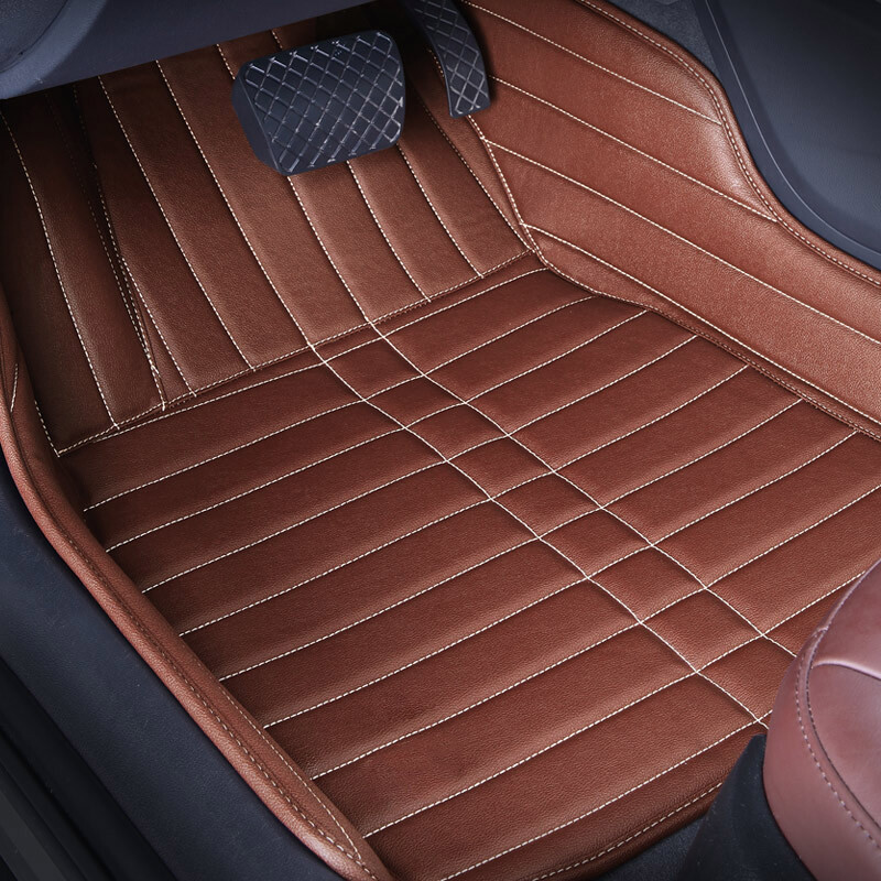 五福金牛 全包围纤维丝圈双层汽车脚垫压模工艺荣耀系列时尚棕 拍下