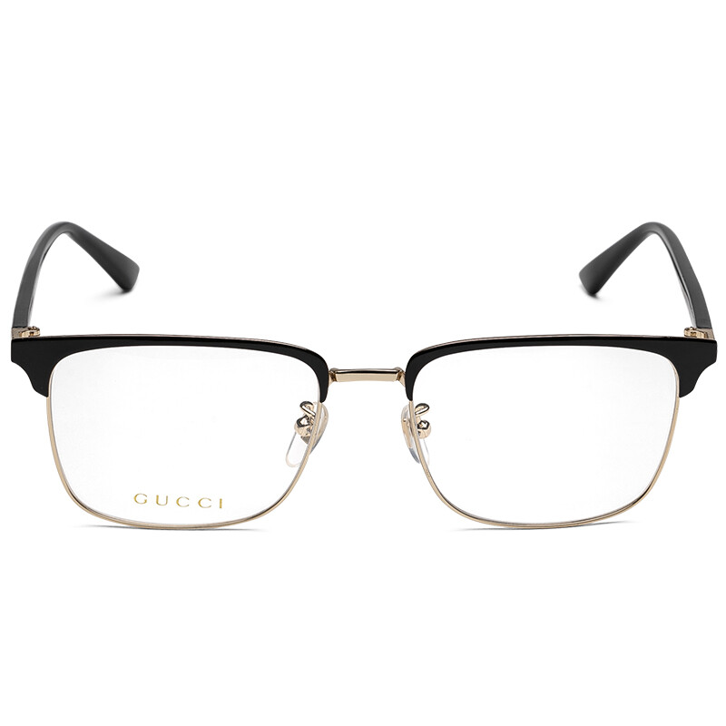 gucci 古驰 eyewear 近视眼镜 男款光学眼镜框 经典方形金属半框镜架