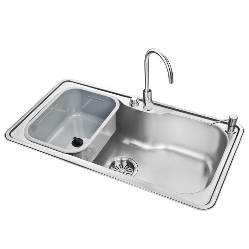 普乐美(primy) 不锈钢水槽单槽厨房水槽套餐大单槽洗菜盆单水槽洗碗槽