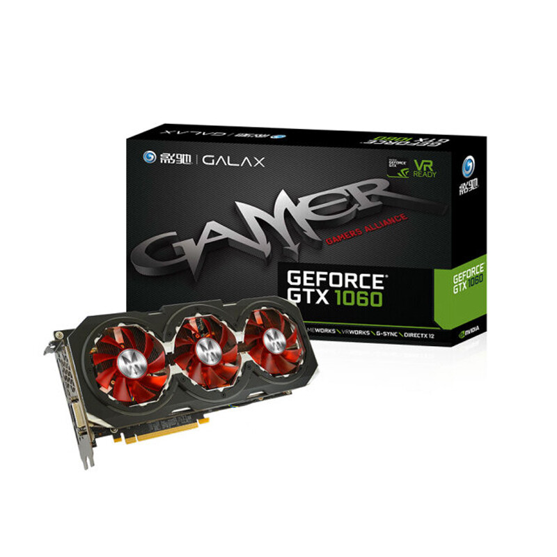 影驰gtx 1060 gamer/8ghz 6g/192bit d5 吃鸡游戏显卡