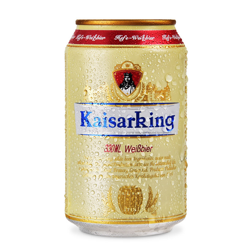 凯撒王(kaisarking)11 窖藏白啤酒 听罐装330ml*24听整箱装 德国