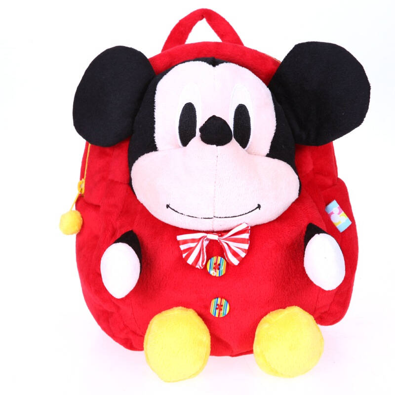 迪士尼(disney) 书包 幼儿园米奇毛绒公仔 tgmb0043c红色 自营