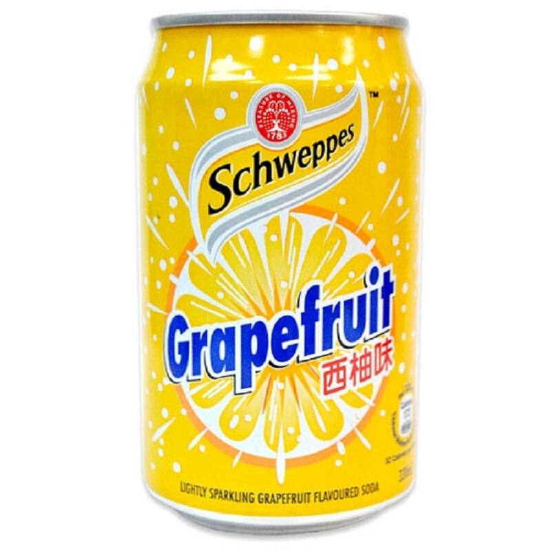 香港进口 玉泉西柚苏打汽水 330ml*24罐(整箱装)