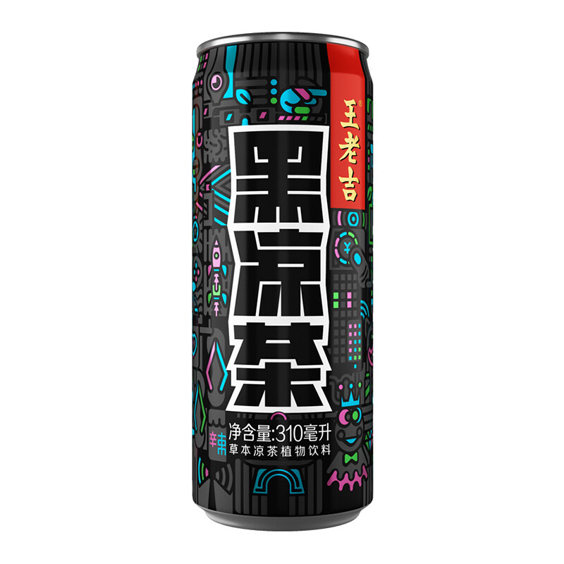王老吉 黑凉茶310ml*12罐整箱装 草本凉茶植物清凉饮料 中华老字号