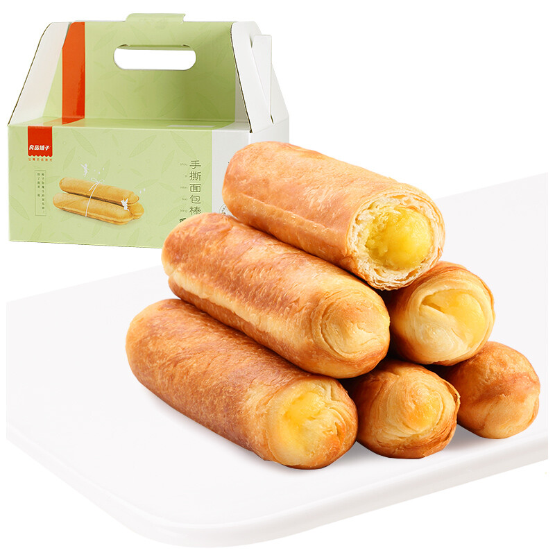 良品铺子 手撕面包棒750g*1盒 奶酪味软式面包 办公室休闲零食 750g*1