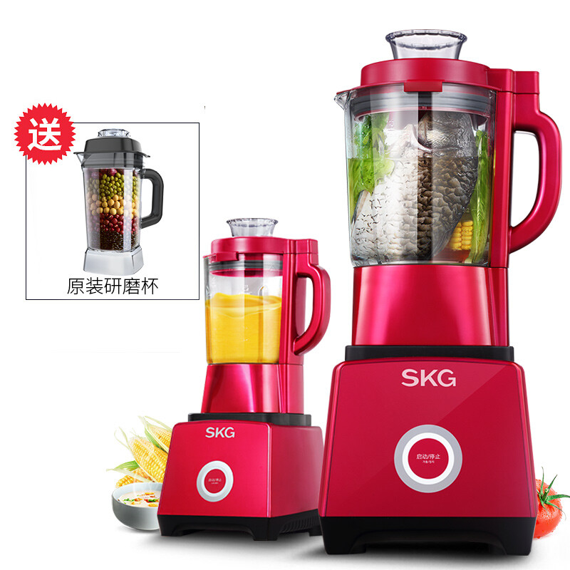 skg 料理加热破壁机家用多功能搅拌破壁豆浆辅食2089c 红色 凑单品