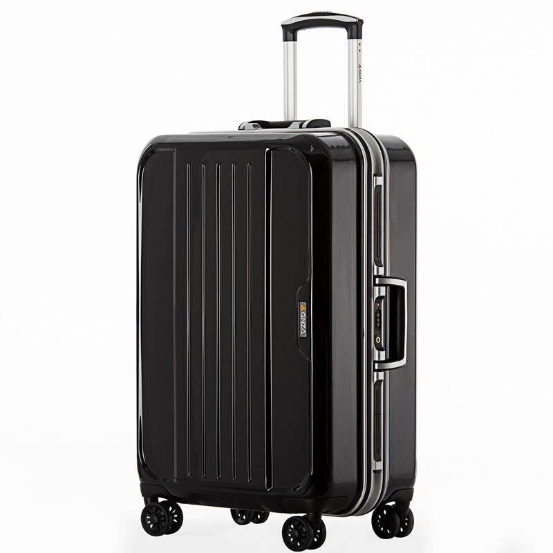 银座(gnza)a-303k 高档商务铝框拉杆箱万向轮211限时达 20英寸黑色