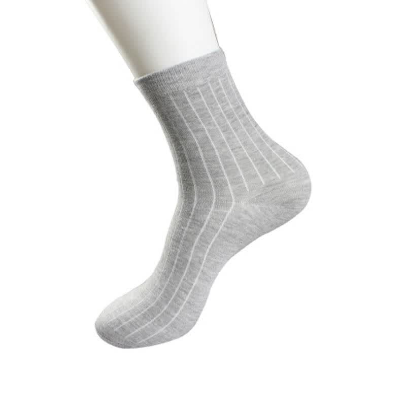 北极绒春秋男士运动袜子 薄款纯色棉短袜潮 男生毛巾袜中筒袜 灰色