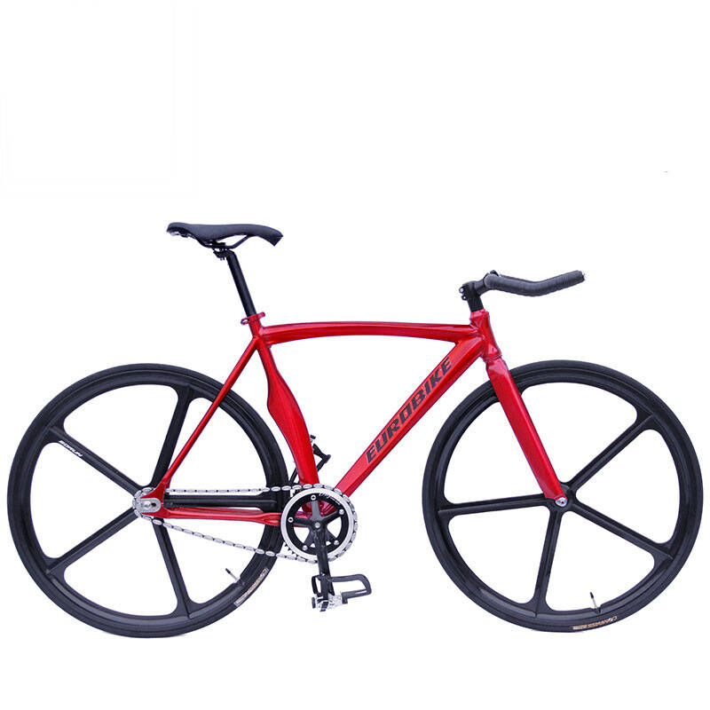 欧拜克 倒骑弯刀死飞自行车 肌肉弯刀车架荧光40刀圈带活飞男女款死飞