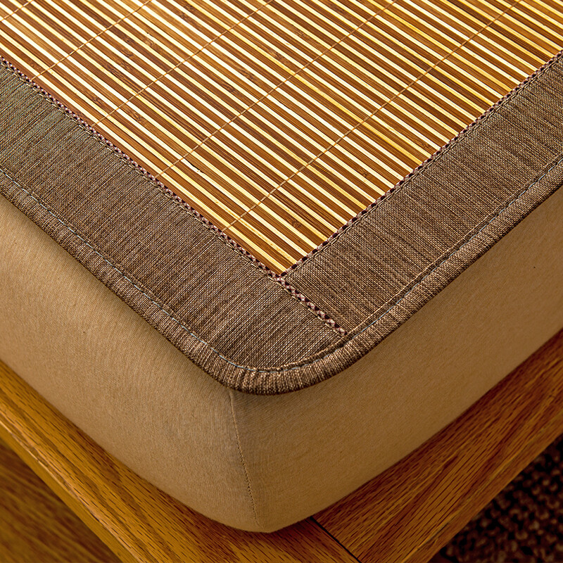 佳佰 竹席夏季寝室席子厚包边耐磨双面单人凉席碳化空调席家纺 0.