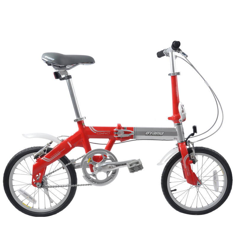 台湾欧亚马/oyama折叠自行车超薄l700 16寸铝合金前后v刹自行车小轮车