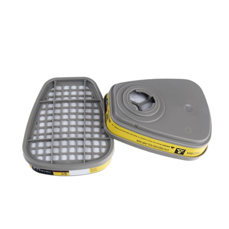 3m 6003cn  面罩滤毒盒 防有机及酸性气体滤毒盒碳盒炭盒 浅灰色 2个