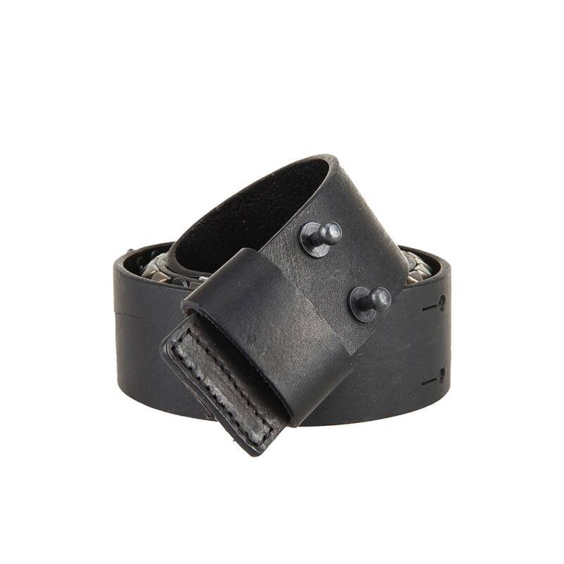 diesel迪赛黑色牛皮材质金属装饰女士腰带 a款