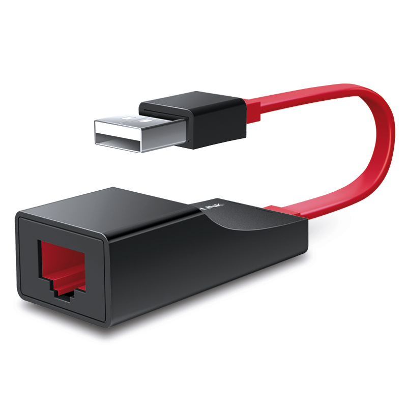 TP-LINK TL-UF210 百兆USB转网线接口电脑外置有线USB网卡USB转Rj45口转换器 酒红色