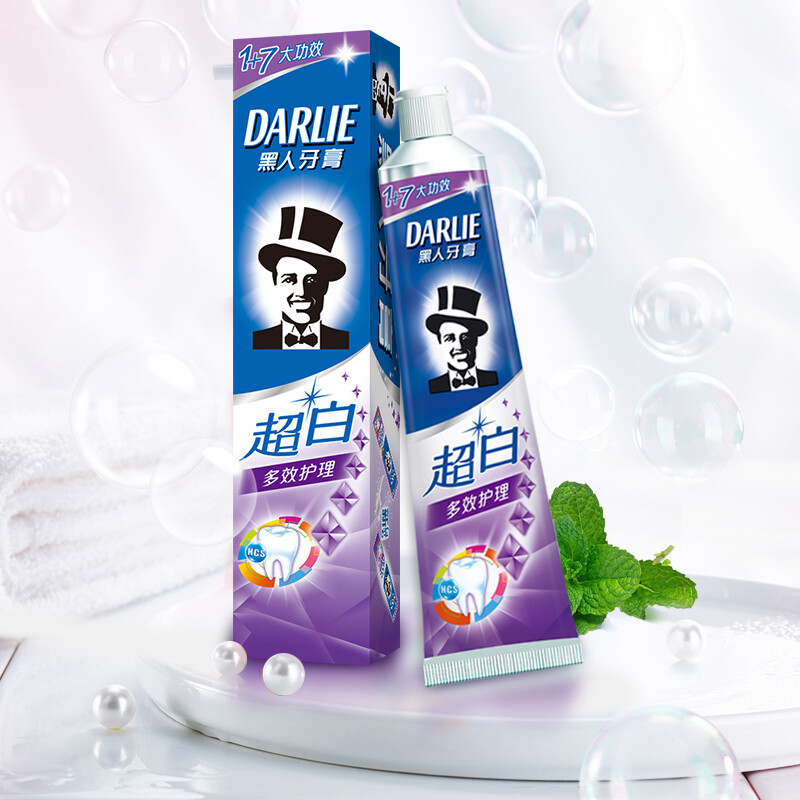黑人(darlie)超白 牙膏 190g
