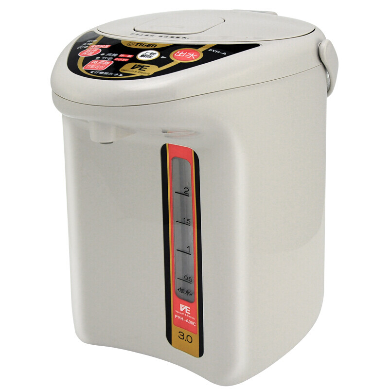 虎牌tiger电热水瓶智能3段真空保温防漏电热水壶pyha30c3l电水壶白色