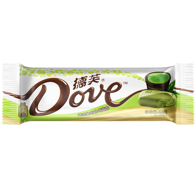 德芙dove 抹茶曲奇白巧克力 办公室休闲零食 婚庆糖果巧克力42g