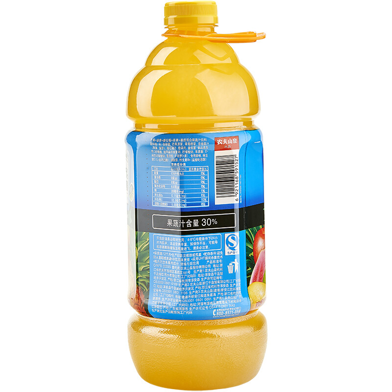 农夫山泉 农夫果园30%1.8l 菠芒普通装1*6瓶 整箱
