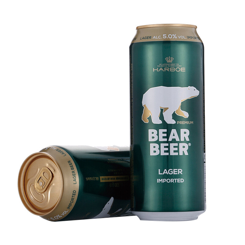 德国进口豪铂熊(harboe)豪铂熊拉格啤酒500ml*24整箱装