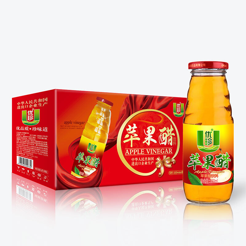 优珍 苹果醋 果汁饮料 330ml*15瓶 螺旋瓶 整箱装59.90