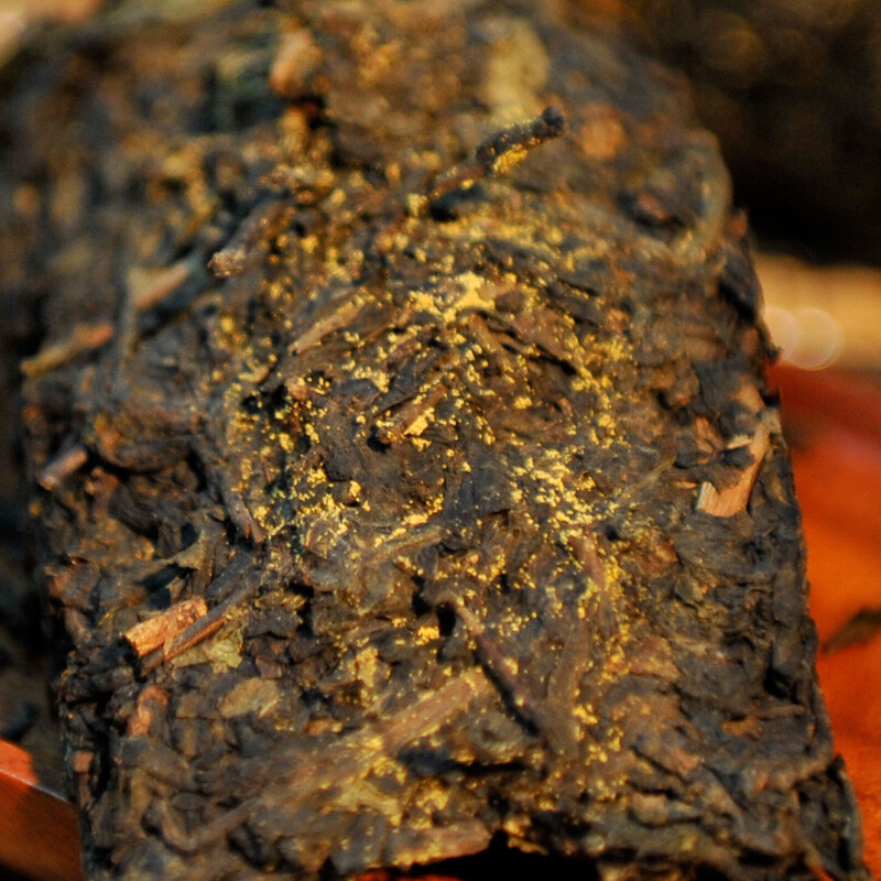 熙牧源黑茶 湖南安化黑茶茯茶金花手筑茯砖茶叶1kg *2个