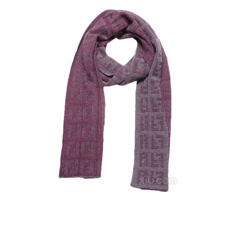 fendi 芬迪 男士羊毛双f logo围巾 fxs198 p3p foqho 红色 f