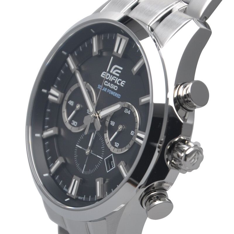 卡西欧(casio)手表 edifice 人工合成蓝宝石玻璃商务男表 太阳能石英