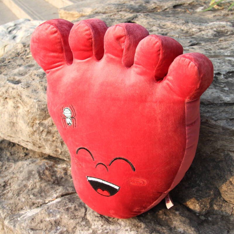 知足常乐毛绒公仔娃娃玩具 大脚丫布偶靠垫 布娃娃送女朋友生日礼物