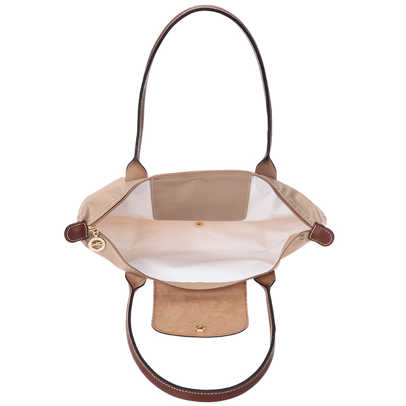 longchamp 珑骧 女款le pliage系列米色尼龙长柄小号手提包 2605 089