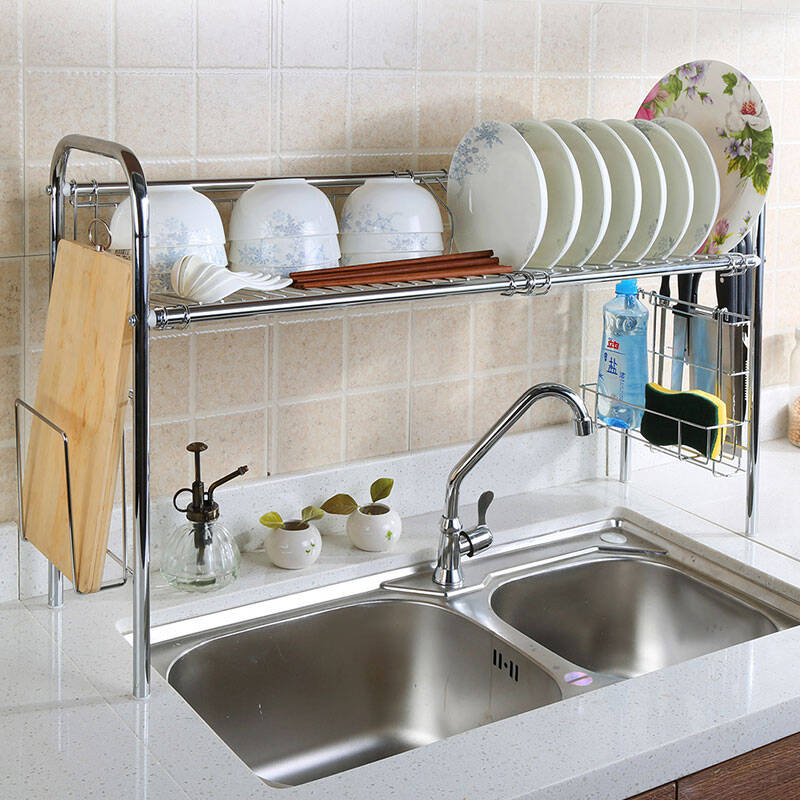 1208s多功能不锈钢碗碟架沥水架洗手盆架厨房置物架水槽架砧板架刀具