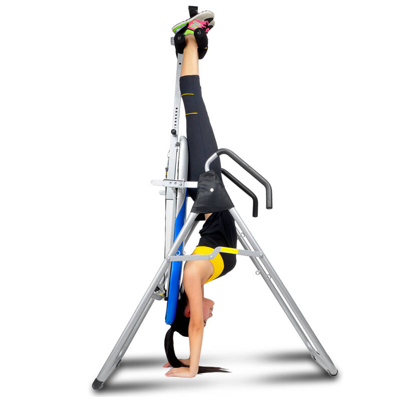 水晶倒立机器拉伸机倒吊倒挂器椅家用健身器材收腹增高器材 蓝色
